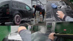 person valeting car car wash auto detailing at Pure Look Auto Detailing