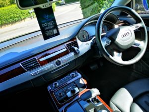 car interior with ceramic coating car paint protection warranty sticker do not wash