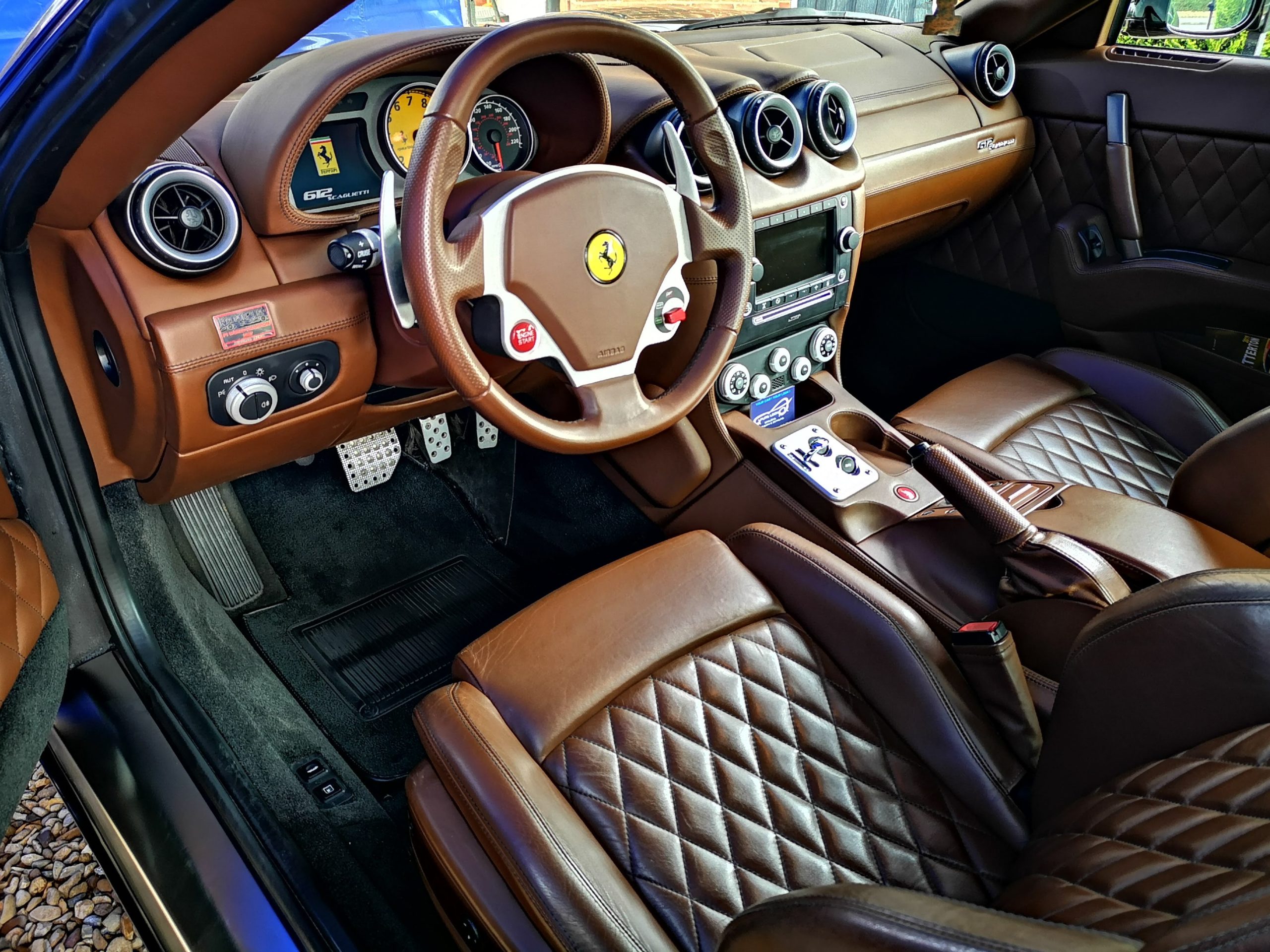 Ferrari clean car interior at Pure Look Auto Detailing
